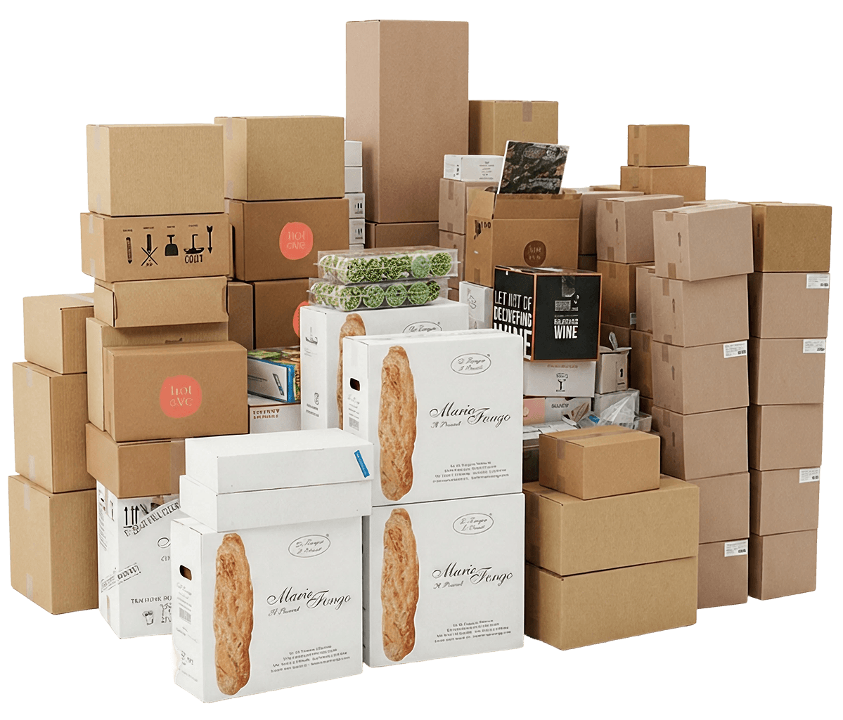 Junk removal boxes ready to haul